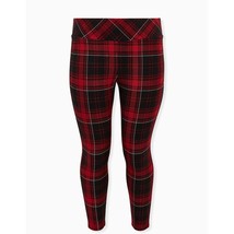 NWT Womens Plus Size 3X Torrid Red Pixie Skinny Studio Luxe Plaid High-Rise Pant - £20.04 GBP