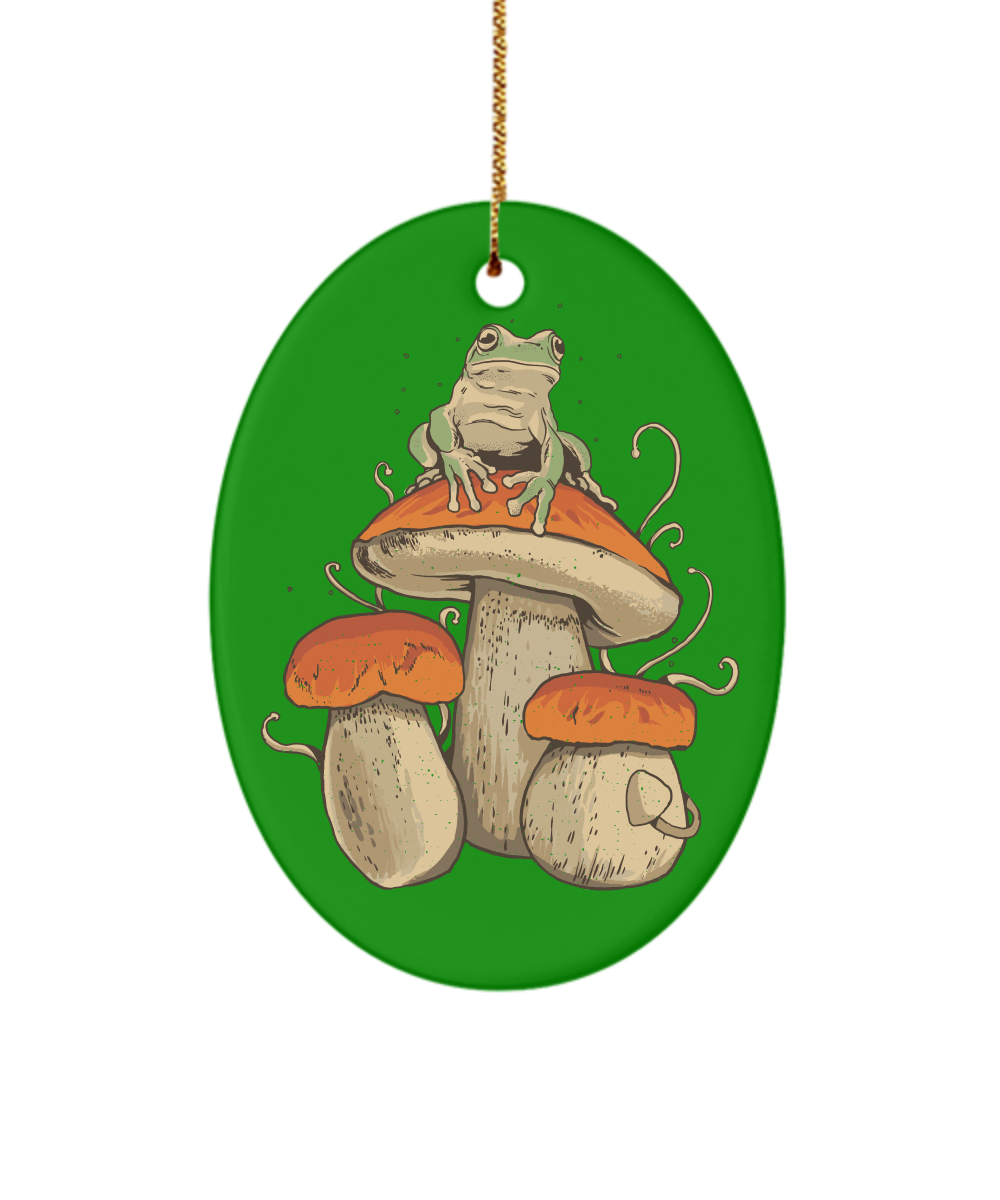 Cottagecure Ornament Frogs Mushroom cottagecore aesthetic pictures - $19.95