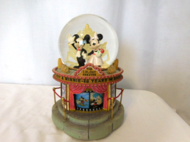 Disney Mickey Mouse And Minnie Mouse 70 Years Of Show Biz Snow Globe - £30.49 GBP