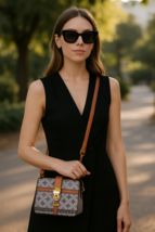 LANY Vegan Leather Crossbody Satchel Purse Handbag Grey Brown PETA Appro... - $39.99