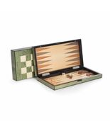 Bey Berk Lacquer Finished Green Wood Backgammon &amp; Chess Set - $169.95
