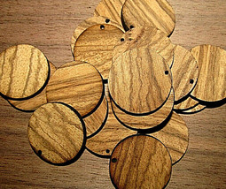 60 Kiln Dried Sanded Exotic African Zebrawood Earring / Wood / Tag Blanks 1&quot; - £13.27 GBP