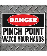Danger Pinch Point Watch Your Hands OSHA High Quality 6 mil Thick Vinyl ... - $2.97+