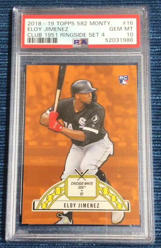 Primary image for ELOY JIMENEZ 2018-19 Topps Montgomery Club Ringside #16 PSA 10 Rookie Card RC