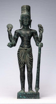 Antique Phnom Da Style Bronze Khmer Hari Hara or Vishnu &amp; Shiva - 57cm/23&quot; - £952.52 GBP