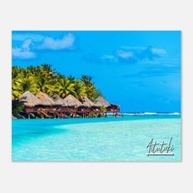 Aitutaki Cook Islands Poster Wall Art | Aitutaki Beach Huts Home Decor | Aitutak - $19.99