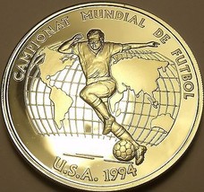 Selten Silber Beweis Andorra 1993 10 Dinars ~ 1994 Welt Tasse Fußball Im... - $42.88