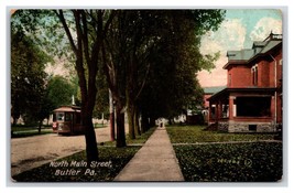 North Main Street View Butler Pennsylvania PA UNP DB Postcard P26 - $3.51