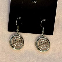 Swirl spiraling earring silver brand new for girls women boy men men’s women’s - £9.63 GBP