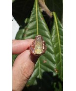 Enhydro crystal ring // Uv reactive crystal // Golden enhydro // Electro... - $75.15 CAD