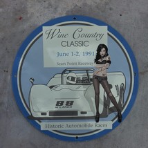 1991 Vintage Style Wine Country Classic Sears Point Raceway Porcelain Sign - £96.41 GBP