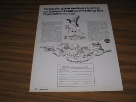 1973 Print Ad National Hunting &amp; Fishing Day September 22, 1973 - £7.37 GBP