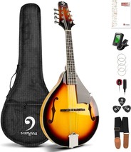Sunburst, 8-String Acoustic Mandolin In The Vangoa A Style, With, And Pi... - $155.99