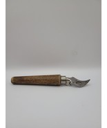 Vintage Edlund Co Inc. Can Punch Bottle Opener Wood Handle Burlington VT - $9.96