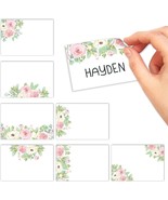 Floral Name Tag Stickers | Set of 56 | Classroom Supplies - $16.28 CAD