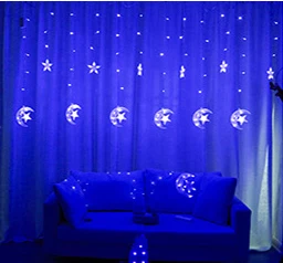 2.5M 220V LED Moon  lamp String Curtain Lights Christmas Gars Fairy Light Outdoo - £93.85 GBP
