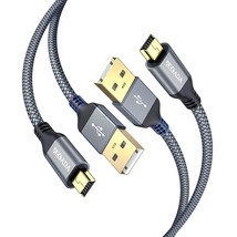 Mini Usb Cable [10Ft 2 Pack], Usb 2.0 Type A To Mini B Cable Braided Charging Co - £18.86 GBP
