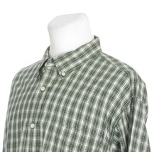 J Crew Button Down Long Sleeve Mens XL Casual Shirt Green White Black Plaid - £11.02 GBP