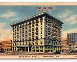 Exchange Hotel Montgomery Alabama AL UNP Linen Postcard N21 - $2.92