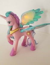 My Little Pony 8&quot; Pink Talking Princess Celestia With Light Up Blue Wings - £13.79 GBP