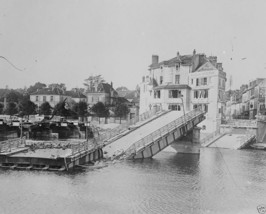 Destroyed bridge over the Marne River at Lagny 1914 World War I WWI 8x10... - £6.92 GBP