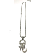 Stainless Steel 28&quot; Scorpion with Crystals Necklace NEW - £19.53 GBP