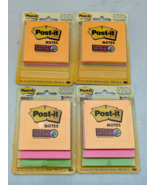 Lot of 4 3M Post it 3 in. x 3 in. Super Sticky Notes 3 Sticky Note Pads/... - €12,85 EUR