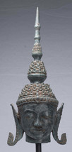 Buddha - Antico Thai Stile Bronzo Rattanakosin Buddha Testa Statua - 68cm/68.6cm - $1,081.93