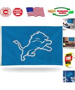 Detroit Lions NFL 3&#39; x 5&#39; Single Sided Banner Flag - Waterproof &amp; Vibran... - $1,105.91 MXN