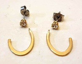 Avon Oyster Cove Convertible Pierced Earrings 1981 VTG Rhinestone Studs ... - £11.56 GBP