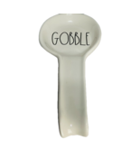 RAE DUNN ARTISAN COLLECTION &quot;GOBBLE&quot; Large Spoon Rest Ivory Ceramic NEW - £10.55 GBP