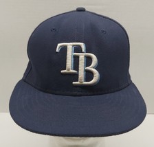 Used MLB Tampa Bay Rays 59fifty Fitted Hat Cap 7.25 New Era Blue - £11.56 GBP
