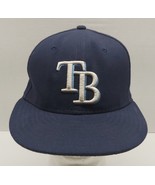 Used MLB Tampa Bay Rays 59fifty Fitted Hat Cap 7.25 New Era Blue - £11.41 GBP