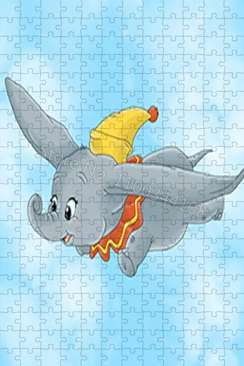 Play  Movie Dumbo Jigsaw Puzzles Cartoon Animal Elephant Paper Puzzle Adult Leis - £48.69 GBP