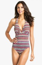 Tommy Bahama tsw55418 Sea Schooner One Piece Halter Swimsuit Sz 16 Multi - $33.26