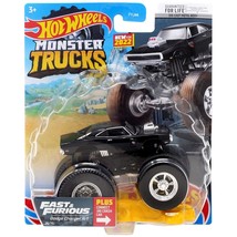 DieCast Hot Wheels Monster Trucks Fast &amp; Furious Dodge Charger R/T (Blac... - $21.99