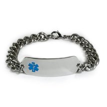 Allergic to NSAIDs Medical ID Alert Bracelet with Embossed Emblem and Wi... - $32.99