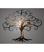 Love Bird Swirled Tree of Life - Metal Wall Art - Copper 20&quot; tall x 23 1... - $72.18