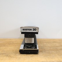 Vintage Stapler USA Black Chrome Works Great Heavy Solid NICE Boston 20 ... - $6.88