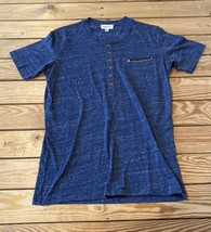 Diesel Men’s Short Sleeve Henley shirt Size L Blue T1 - £15.58 GBP