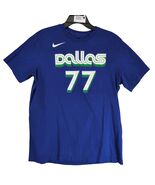 The Nike Tee NBA Dallas Mavericks Men&#39;s L Blue T-Shirt Luka Doncic #77 S... - $27.87 CAD