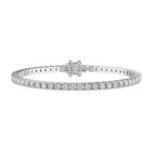 9 Carat Round Cut FG VS Lab Grown Diamond Tennis Bracelet 4 Prong 14K Gold. - £2,876.34 GBP