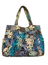 Vera Bradley-CAMO FLORAL-Pleated Tote Quilted Cotton Travel Designer Bag - £27.65 GBP