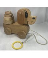 Vintage Woodstock Toymaker Handcrafted Toy  Dog Pull Toy w Removable Rou... - $19.75