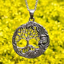 Tree Of Life Pendant All Father 925 Sterling Silver Oxide Finish 18&quot; Chain Boxed - £26.58 GBP