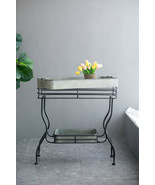 Maggie Galvanized Tray Accent Table 32x15x31&#39; - $3,472.94 MXN