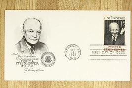 US Postal History FDC 1969 Memorial Cover Dwight Eisenhower 34th President - $8.33