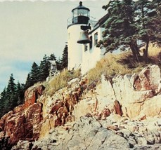 1970s Postcard Bass Harbor Head Lighthouse Mt Desert Maine Unposted Vint... - $19.99