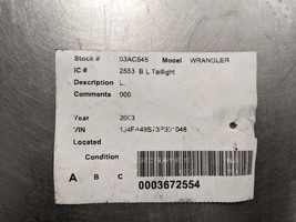 Driver Left Tail Light For 98-06 Jeep Wrangler  4.0 - $29.65