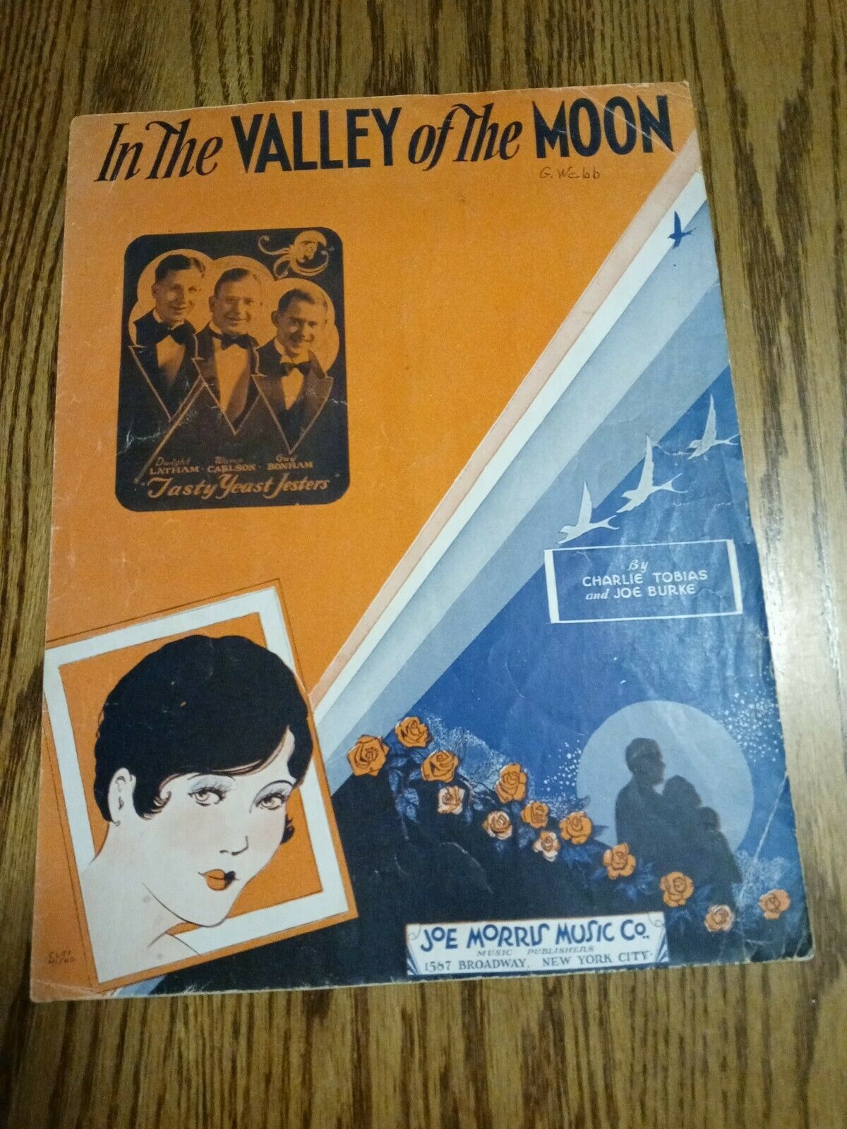 1933 IN THE VALLEY OF THE MOON Sheet Music Starring Jack Fulton By Tobia... - $18.69